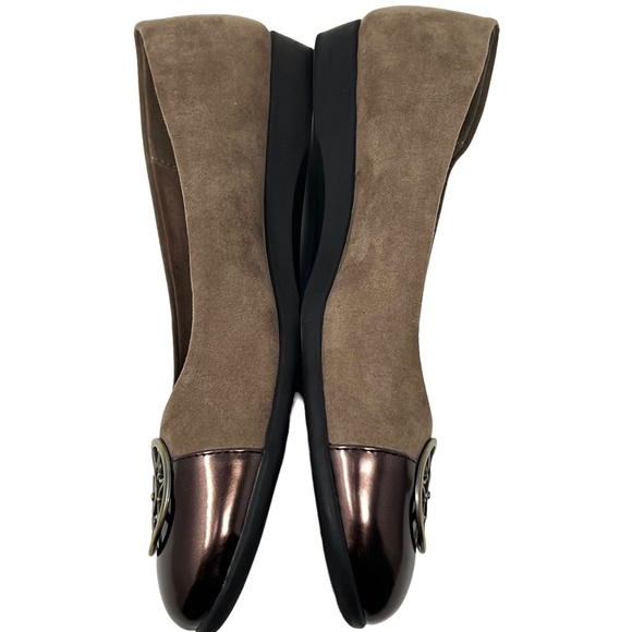 A2 by Aerosoles women's Trend Book taupe combination slip on ballet flats sz 7.5 - Picture 4 of 11